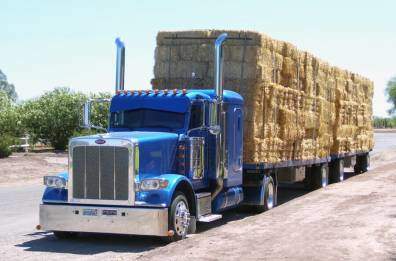 Truck Hauling Hay