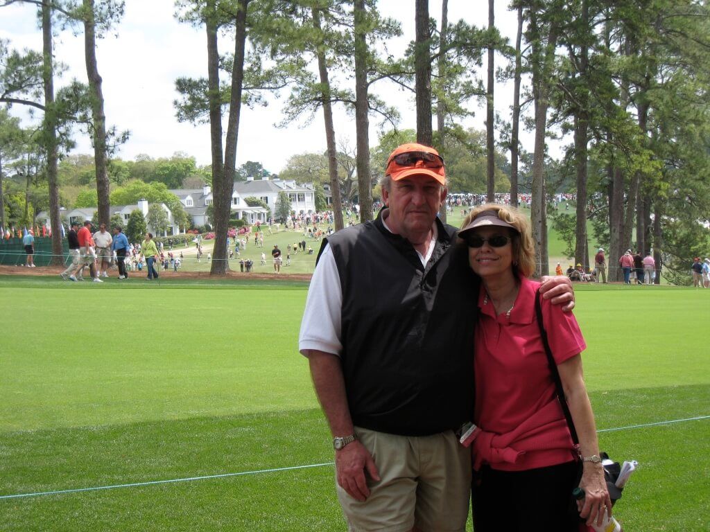 Pete and wife at Masters